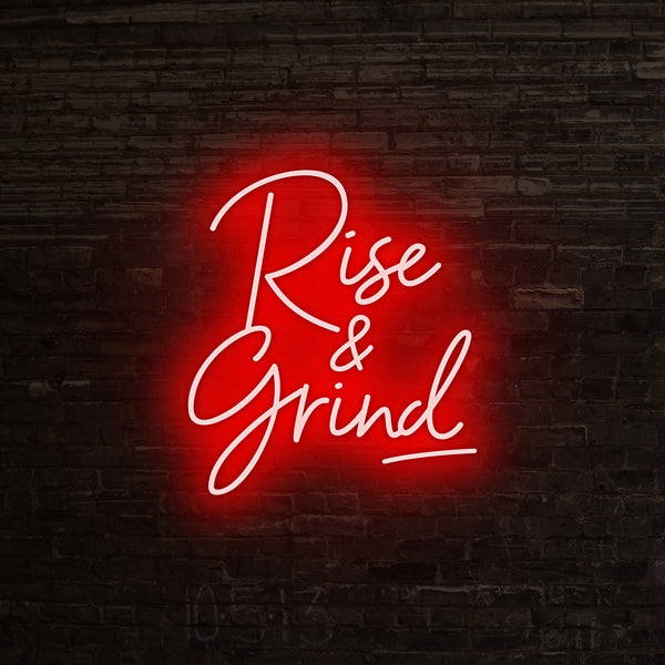Rise n Grind Neon Sign, Neon Sign - myNeon 