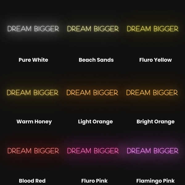 Dream Bigger Neon Sign