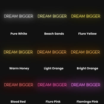 Dream Bigger Neon Sign