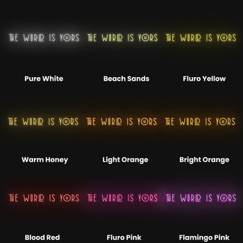 The World Is Yours Neon Sign