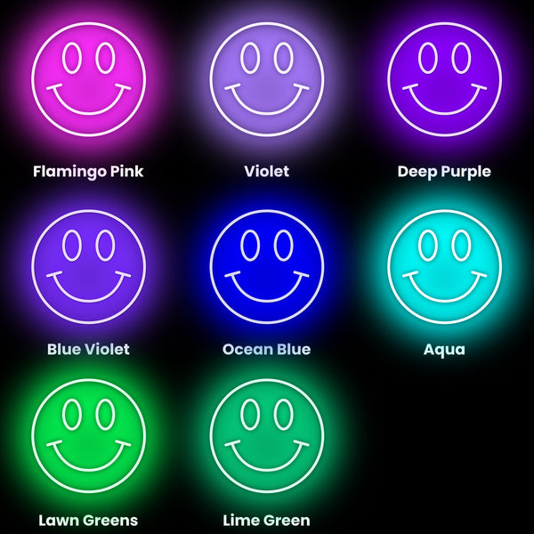 Smiley Neon Sign, Neon Sign - myNeon 