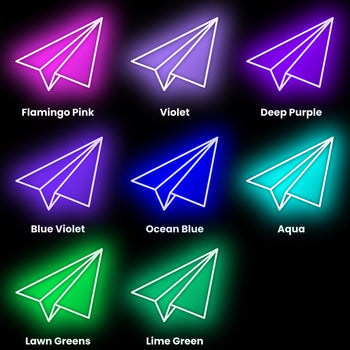 Paper Plane Neon Sign, Neon Sign - myNeon 
