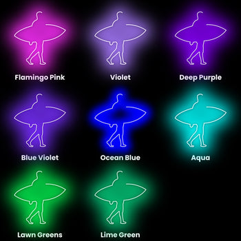 Surfer Neon Sign, Neon Sign - myNeon 