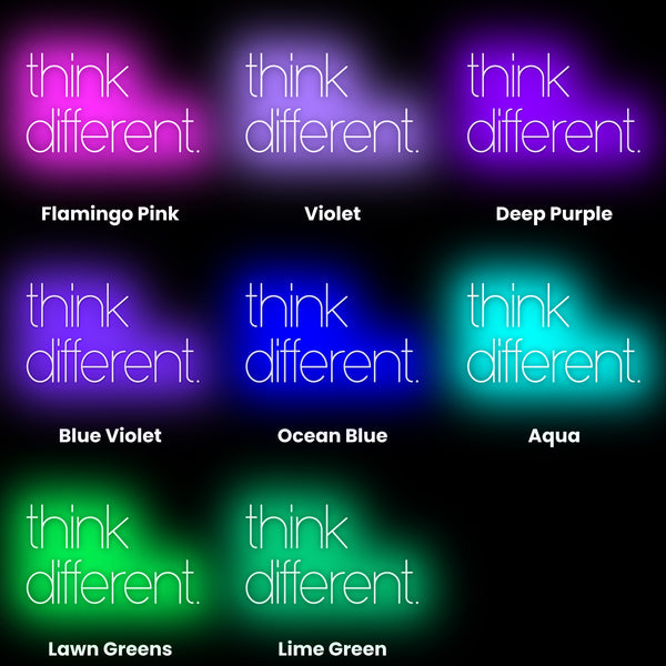 Think Different Neon Sign, Neon Sign - myNeon 