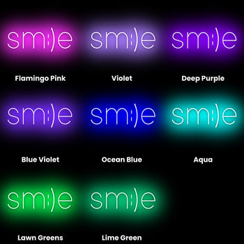 Smile Neon Sign, Neon Sign - myNeon 