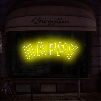 Happy Neon Sign, Neon Sign - myNeon 