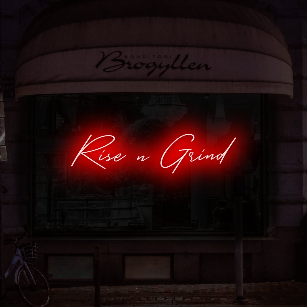 Rise n Grind Neon Sign Horizontal