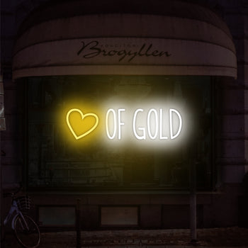 Heart of Gold Neon Sign, Neon Sign - myNeon 