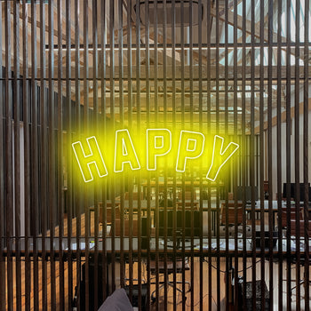 Happy Neon Sign, Neon Sign - myNeon 