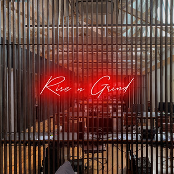 Rise n Grind Neon Sign, Neon Sign - myNeon 