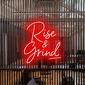 Rise n Grind Neon Sign, Neon Sign - myNeon 
