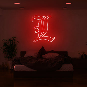 Death Note L Neon Sign