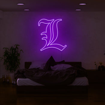 Death Note L Neon Sign