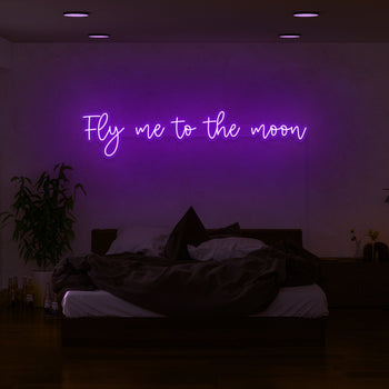 Fly Me To The Moon Neon Sign