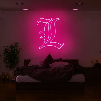 Death Note L Neon Sign