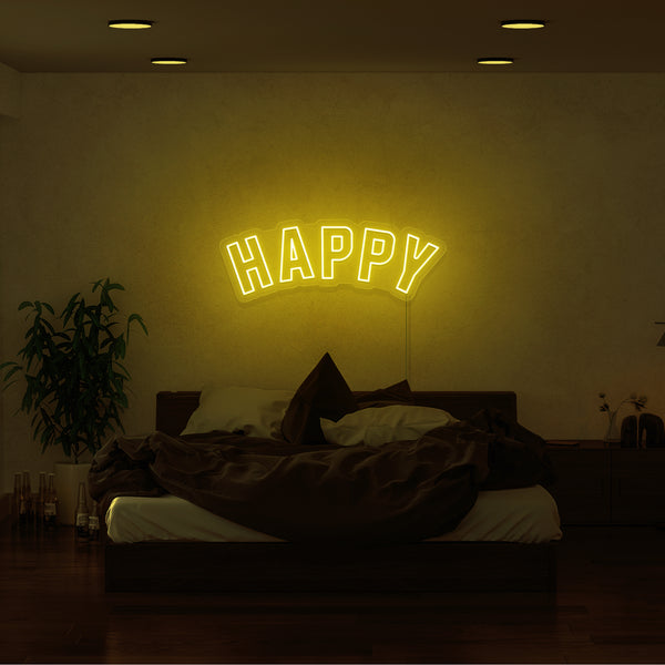 Happy Neon Sign