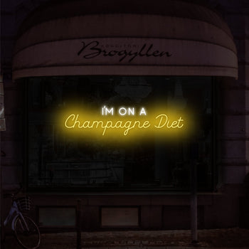 Champagne Diet Neon Sign, Neon Sign - myNeon 