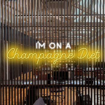 Champagne Diet Neon Sign, Neon Sign - myNeon 
