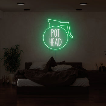 signs pothead Pot Head Neon Sign adds humor to any room