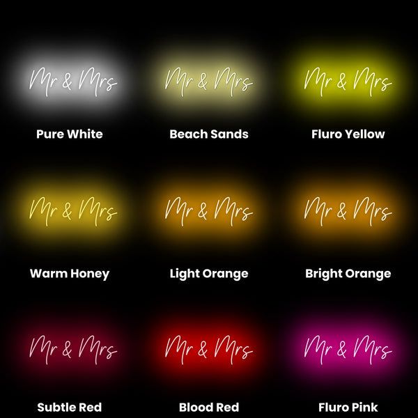 Mr and Mrs Neon Sign