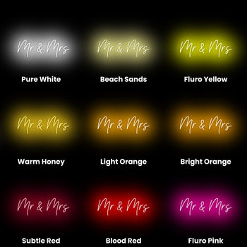Mr and Mrs Neon Sign
