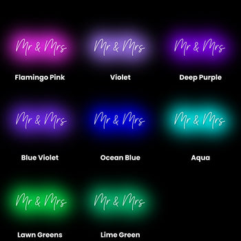 Mr and Mrs Neon Sign