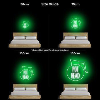 Pot Head Neon Sign, Neon Sign - myNeon 