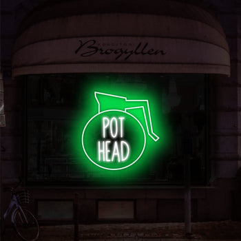 Pot Head Neon Sign, Neon Sign - myNeon 