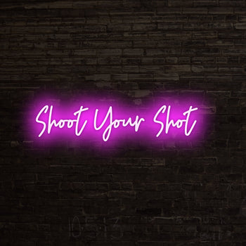 Shoot Your Shot Neon Sign, Neon Sign - myNeon 