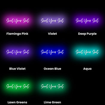 Shoot Your Shot Neon Sign, Neon Sign - myNeon 