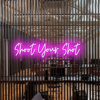 Shoot Your Shot Neon Sign, Neon Sign - myNeon 