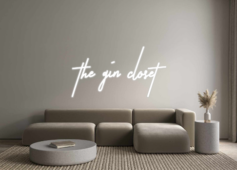 Custom Neon: the gin closet