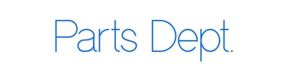 Custom Neon: Parts Dept.