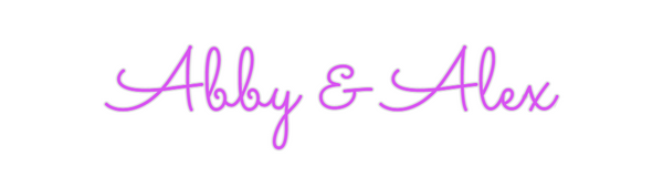 Custom Neon: Abby & Alex