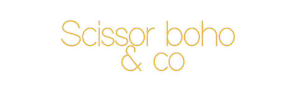 Custom Neon: Scissor boho ...