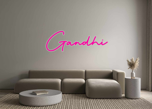 Custom Neon: Gandhi