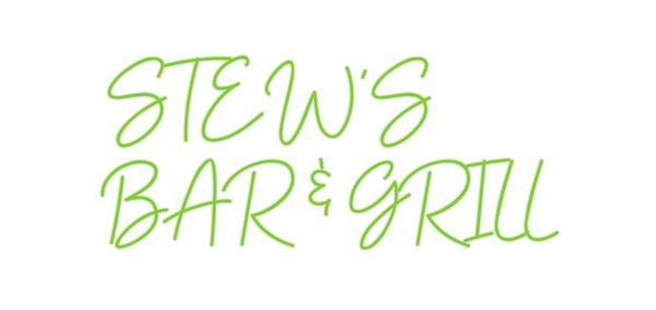 Custom Neon: STEW'S
BAR & ...