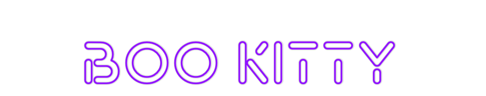 Custom Neon: boo kitty