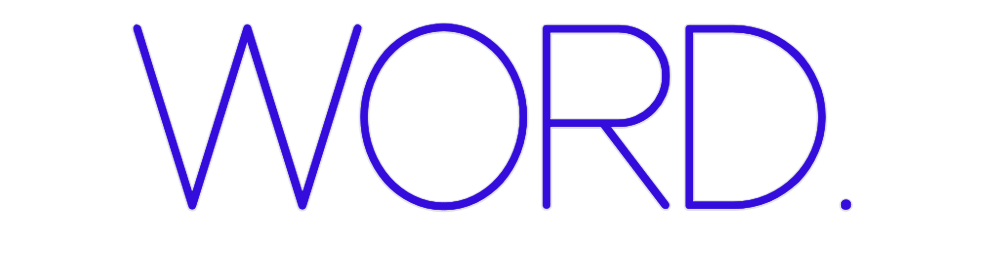 Custom Neon: WORD.