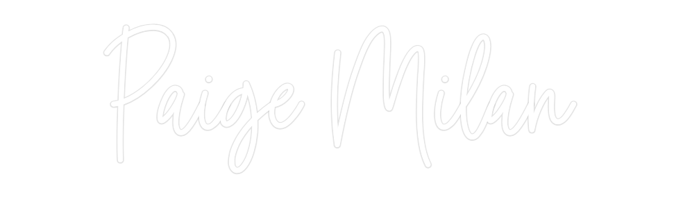 Custom Neon: Paige Milan
