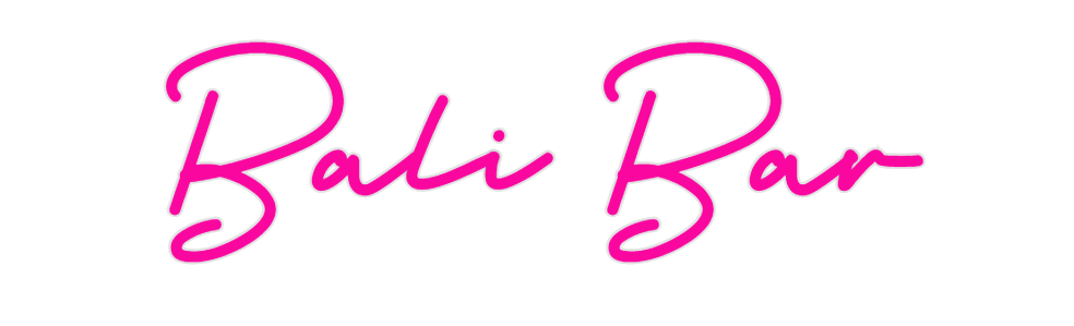 Custom Neon: Bali Bar