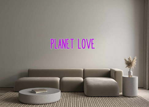 Custom Neon: planet love