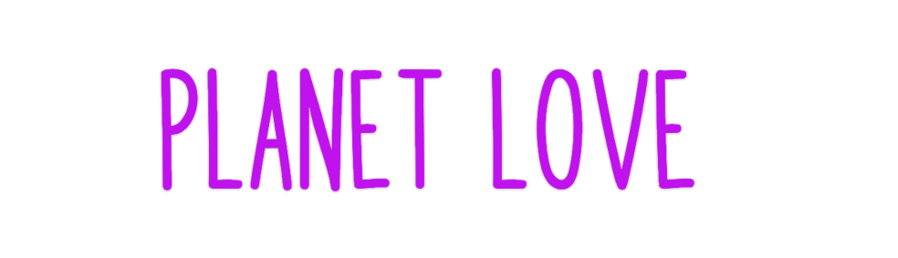 Custom Neon: planet love