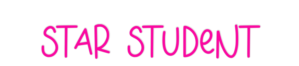 Custom Neon: Star Student