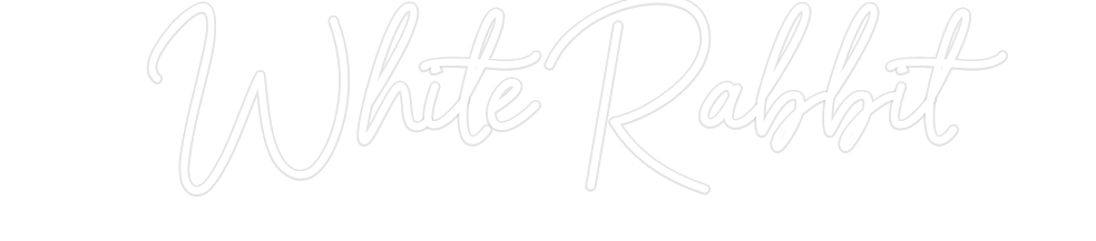Custom Neon: White Rabbit
