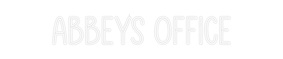 Custom Neon: Abbeys Office
