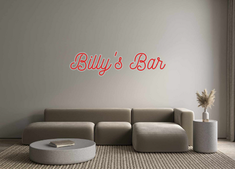 Custom Neon: Billy's Bar
