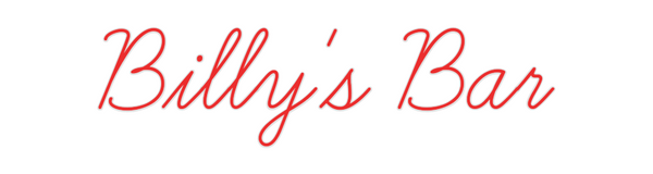 Custom Neon: Billy's Bar