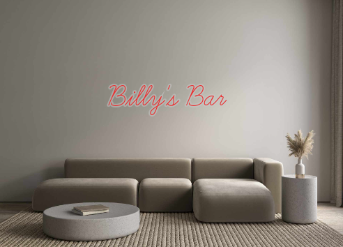 Custom Neon: Billy's Bar