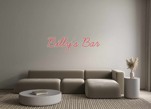 Custom Neon: Billy's Bar